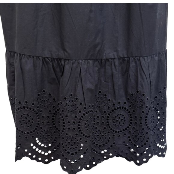 Gap Navy One Shoulder Eyelet Hem Midi Dress 0P NEW - Picture 6 of 10